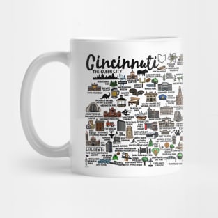 Cincinnati Ohio Map Mug